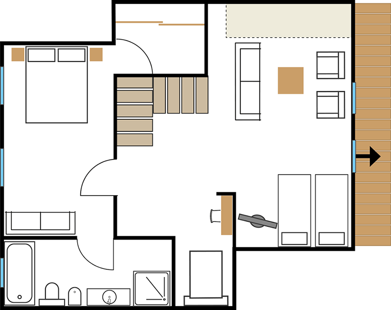 Upstairs floor plan 